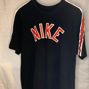 Nike Air black shirt with shoulder stripe